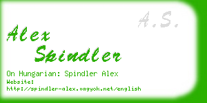 alex spindler business card